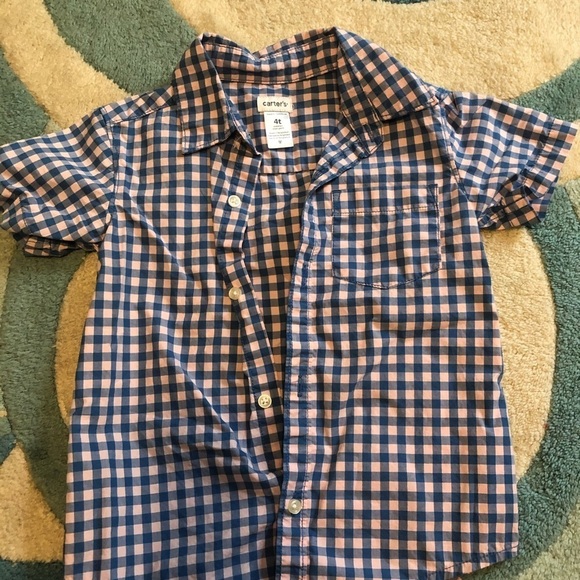 Lot of four boys shirts size 4. Two Carter’s and 2 Cat & Jack - Picture 8 of 9